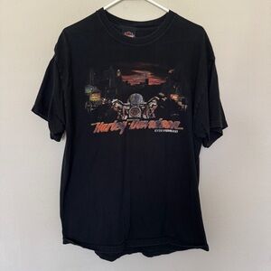 Harley Davidson Black T-Shirt Mens Large Shelton’s , N.C. Vintage 2004